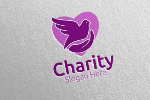 Dove Charity Hand Love Logo Design 69: A Symbol of Compassion