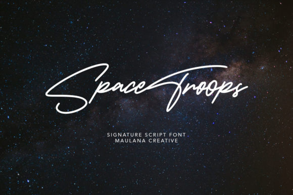 Space Troops: The Handwritten Font That Adds Elegance to Your Creative Projects