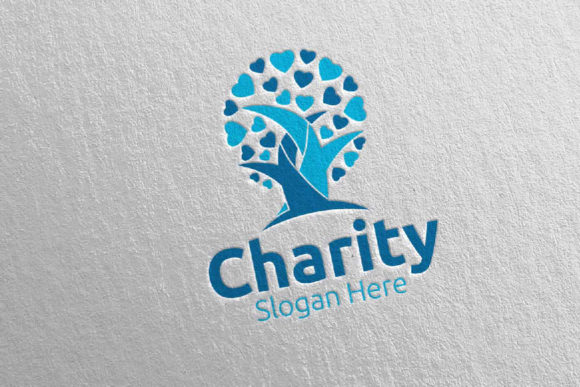 Tree Charity Hand Love Logo Design 80 for Your Nonprofit
